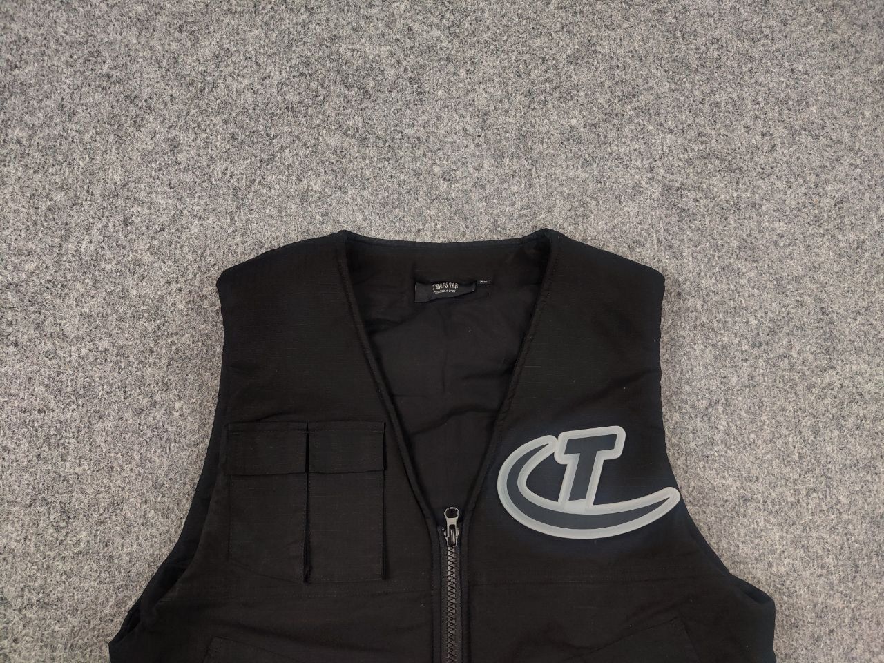 Trapstar London Trapstar London Hyperdrive Pocket Black Logo Zip Vest Jacket Size US XS / EU 42 / 0 - 4 Thumbnail