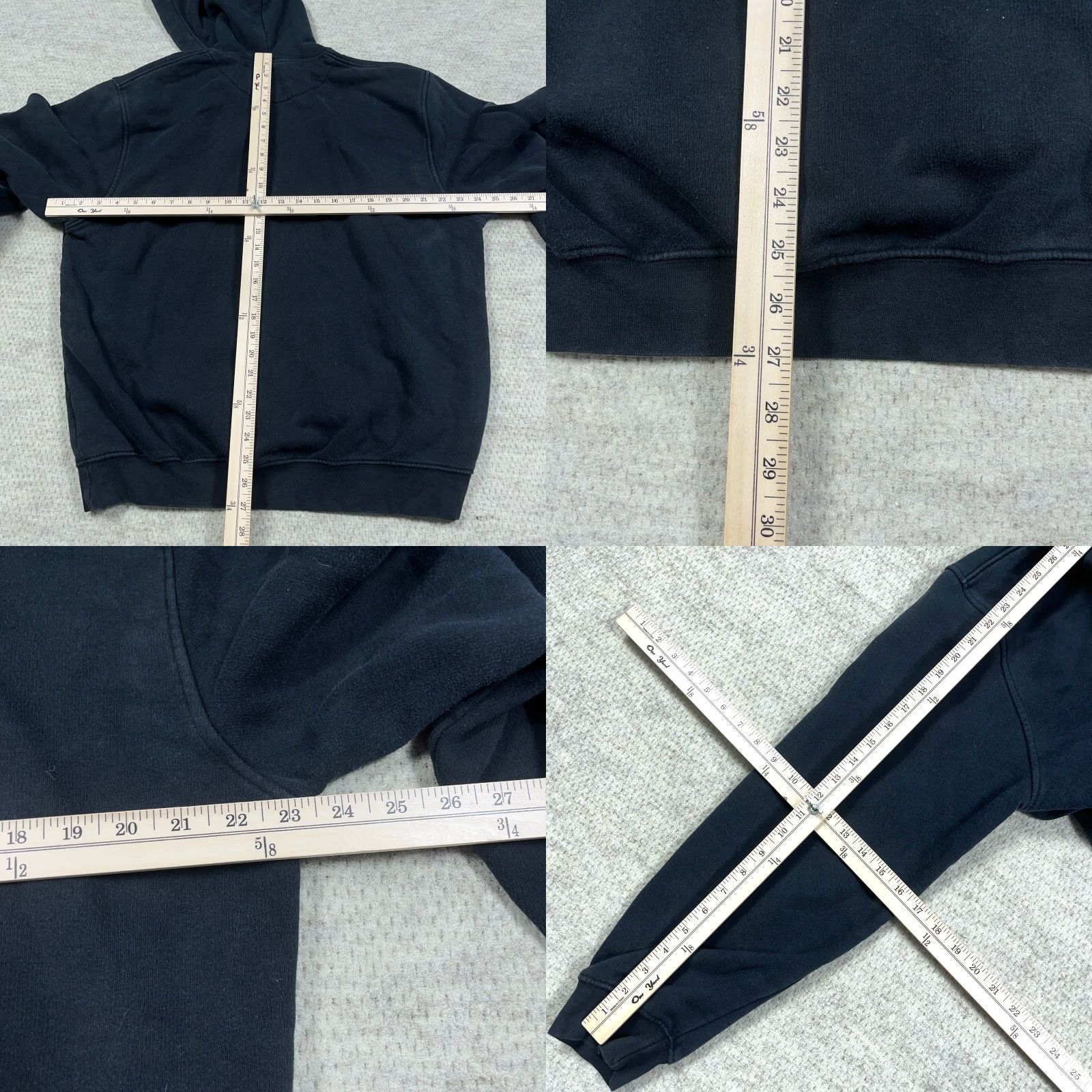 Nike VINTAGE Nike Hoodie Men Large Black Sweatshirt Spellout Swoosh Y2K 2000s Skate Size US L / EU 52-54 / 3 - 8 Thumbnail