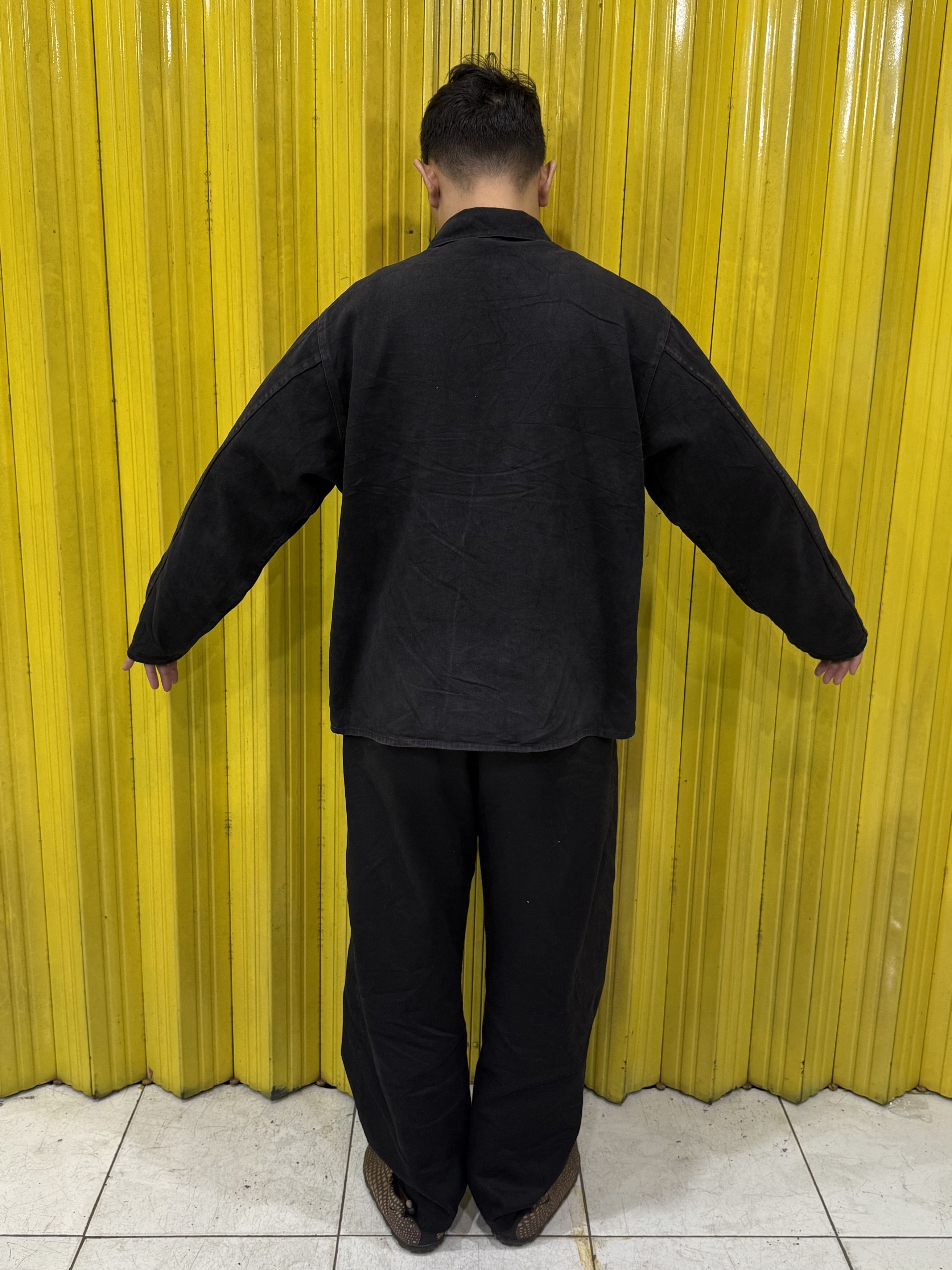 Japanese Brand Lafudge Big Pocket Black Outer Shirt Size US L / EU 52-54 / 3 - 6 Thumbnail