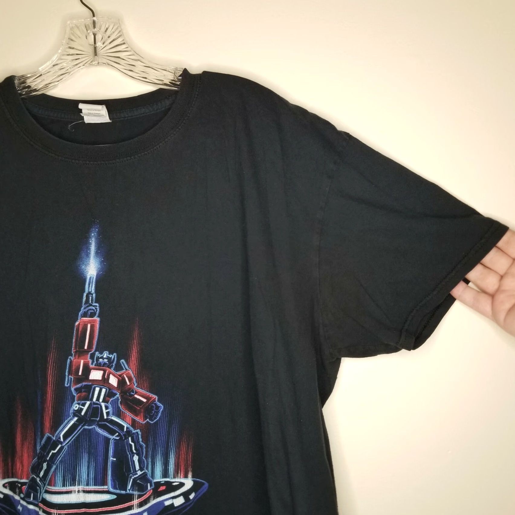 Gildan VINTAGE Gildan Optimus Prime Graphic T-Shirt 2XL Black Mens Size US XXL / EU 58 / 5 - 3 Thumbnail