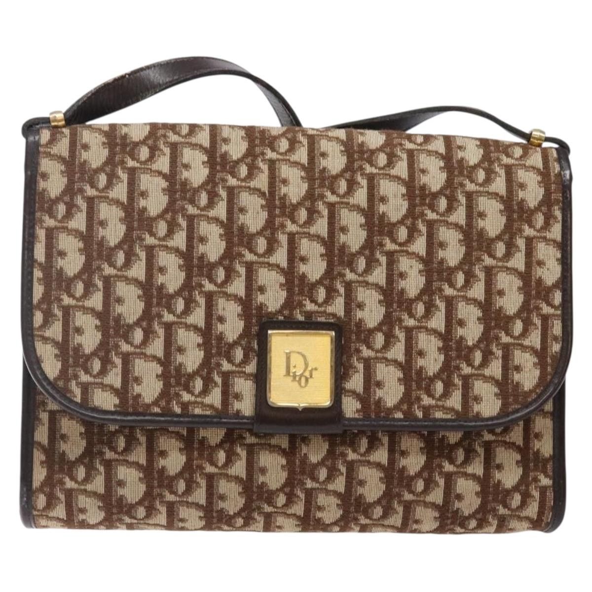 Dior DIOR Trotter Canvas Shoulder Bag Brown Gold Size ONE SIZE - 2 Thumbnail