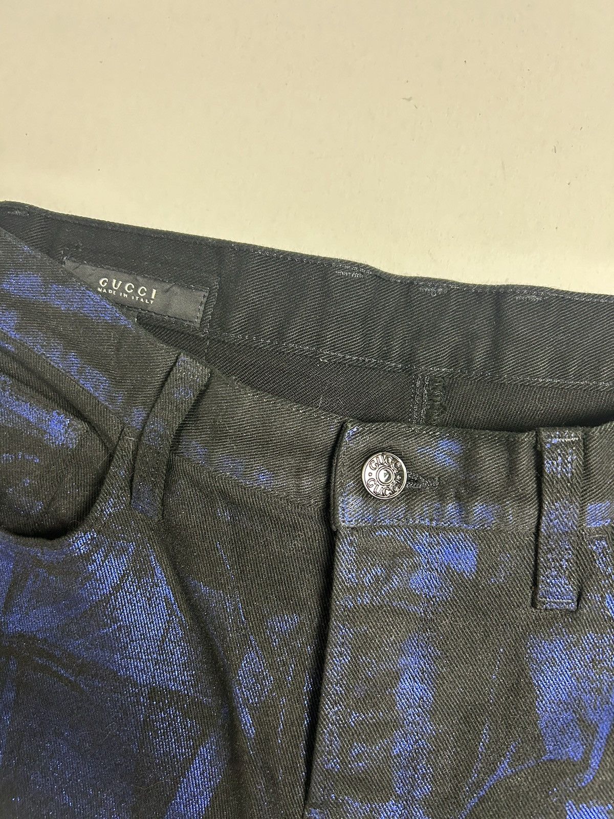 Gucci Gucci Blue Glitter Jeans Size 34" / US 12 / IT 48 - 2 Thumbnail