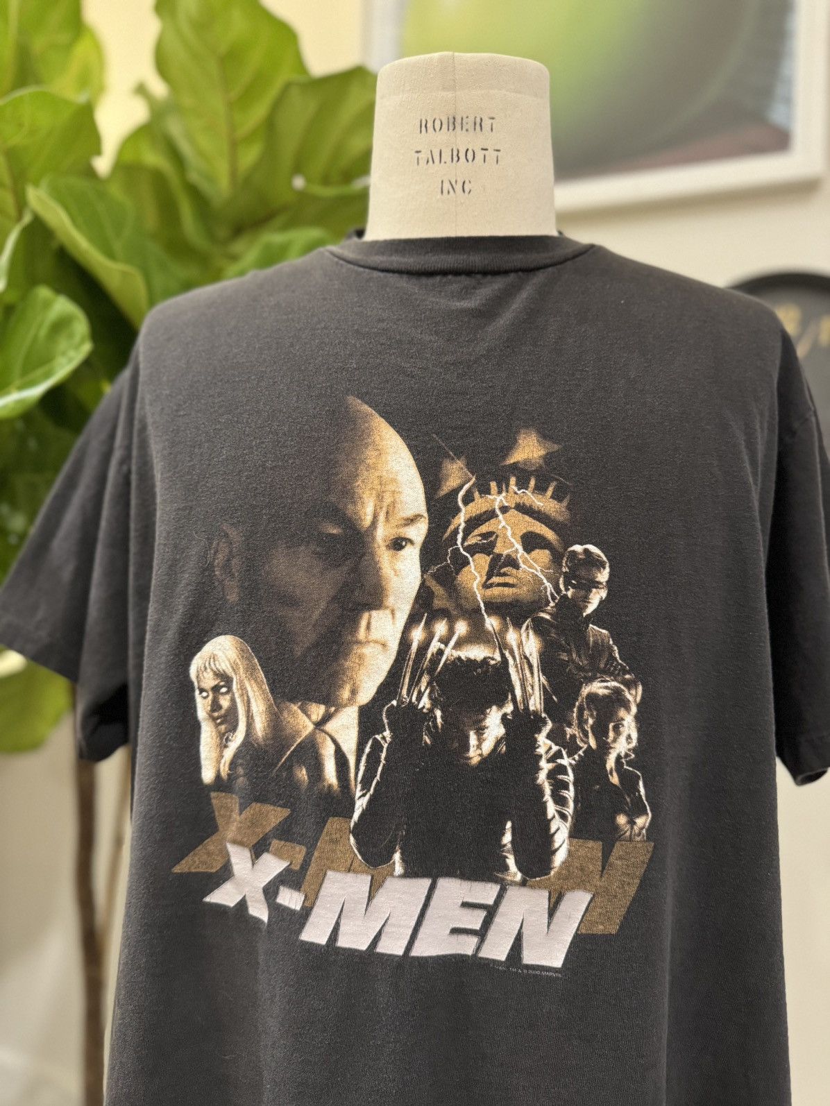 image of Vintage 2000 X-Men Movie Promo Tee Single Stitch Changes Tag in Faded Black, Men's (Size Large)