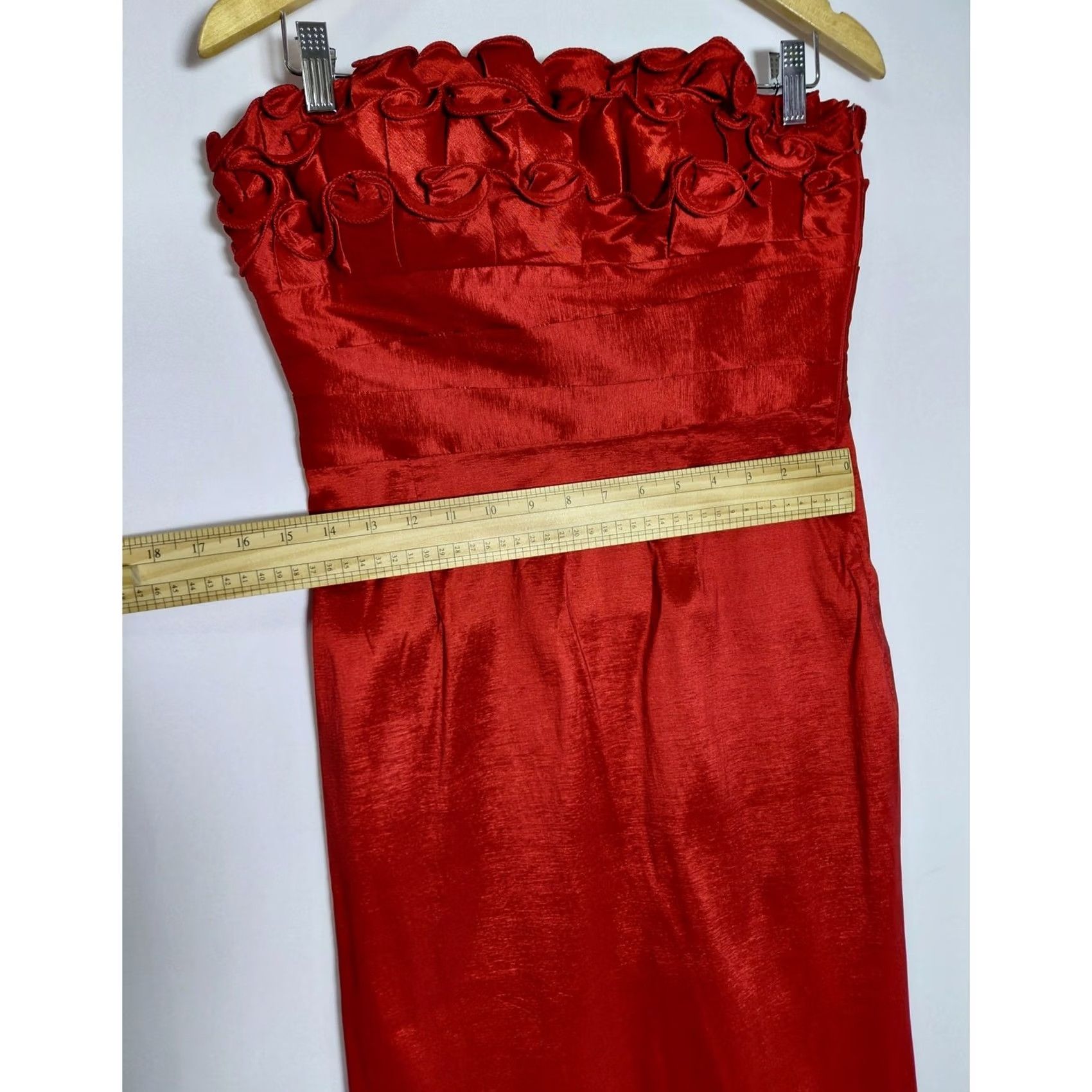 Vintage Calvin Klein Red Strapless Dress Solid Sleeveless Knee Length Women Size 6 Size M / US 6-8 / IT 42-44 - 7 Thumbnail