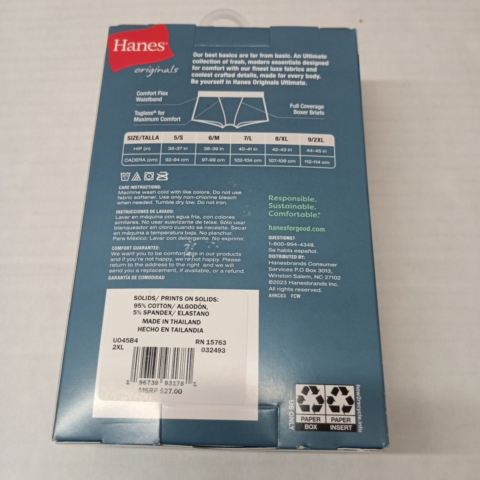 Hanes Women’s Hanes 4 Pk Cotton Stretch Boxer Briefs Size 9/2XL Size ONE SIZE - 2 Thumbnail