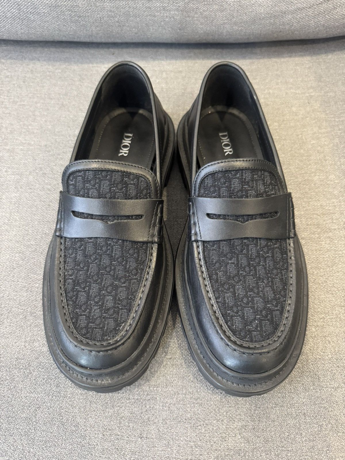 Dior Explorer Loafer Black Oblique Jacquard Size US 7 / EU 40 - 1 Thumbnail