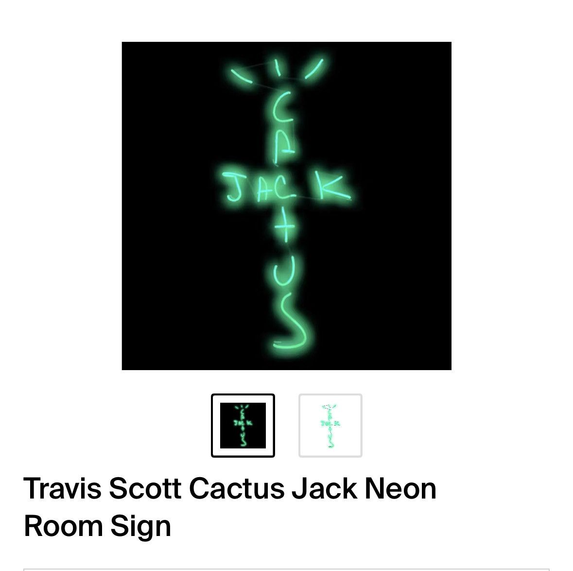 Travis Scott Travis Scott Neon Cactus Jack Sign With Receipt | Grailed