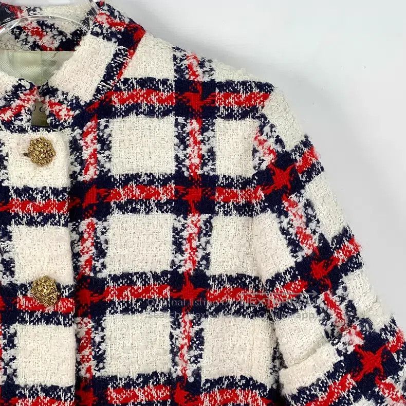 Gucci Gucci Colour-matched plaid single-breasted short-sleeved w Size S / US 4 / IT 40 - 3 Thumbnail