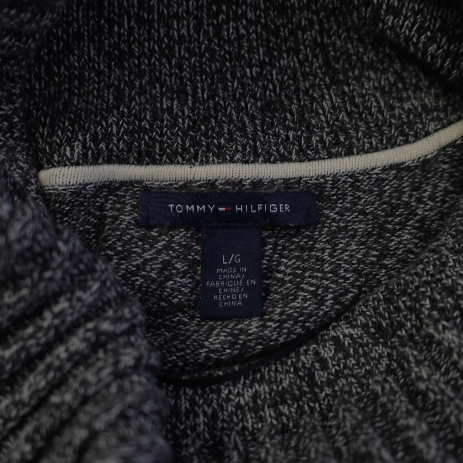 Tommy Hilfiger Tommy Hilfiger Gray Cowl Neck Short Sleeve Sweater Large Cot Size L / US 10 / IT 46 - 7 Thumbnail