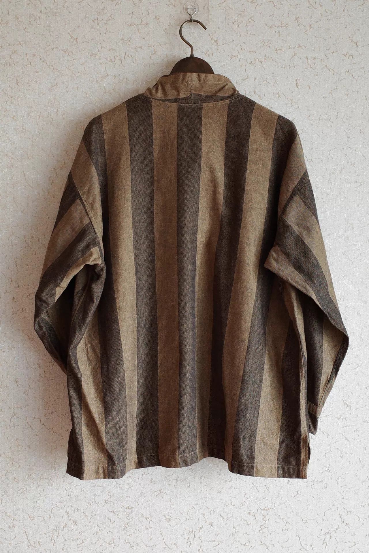 Issey Miyake Issey Miyake 90s Collar Shirt M Black Brown & Bronze Yellow Size US M / EU 48-50 / 2 - 3 Thumbnail