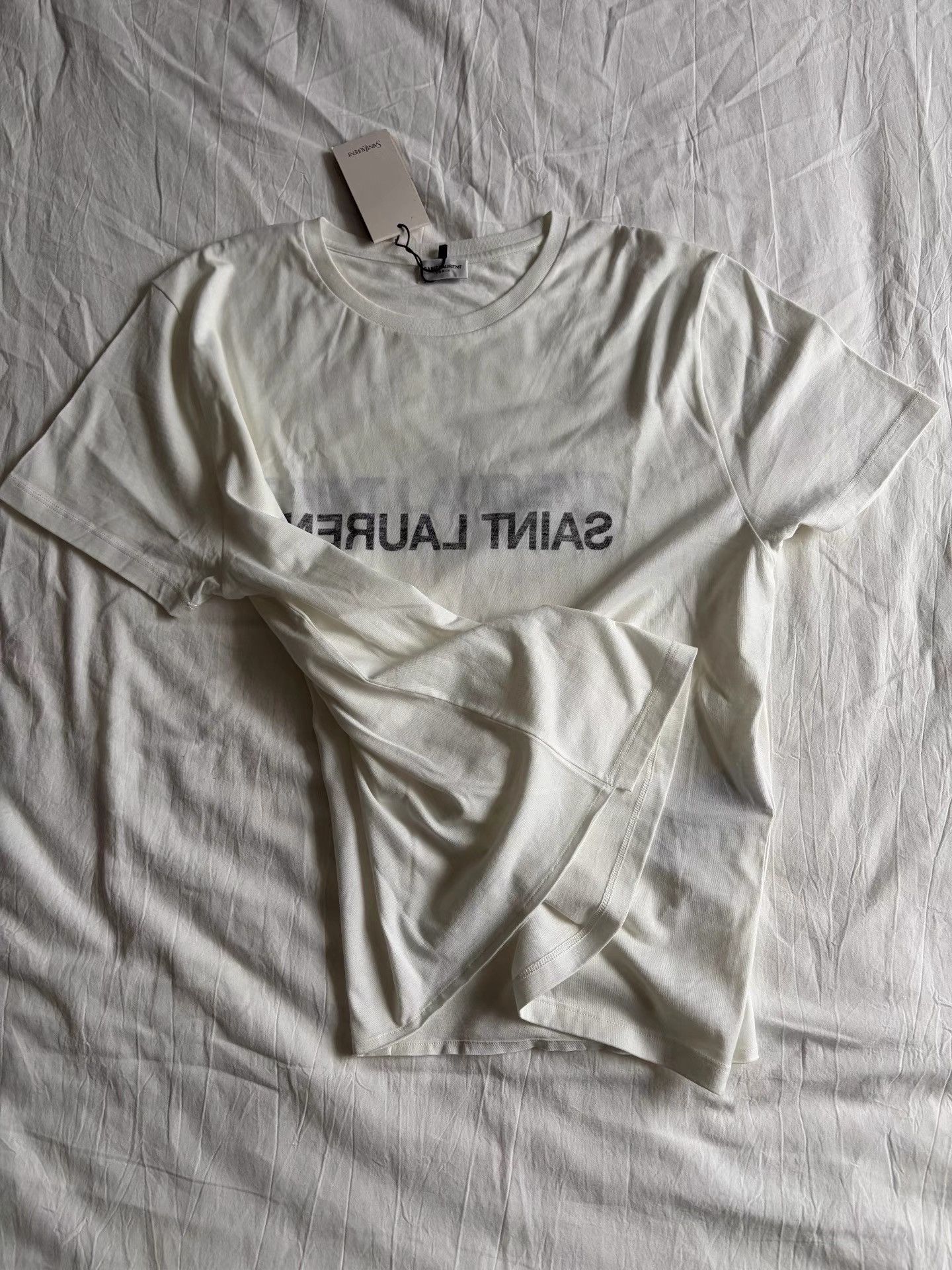 Saint Laurent Paris Saint Laurent Mirror Letter T-shirt K33 Size US XXL / EU 58 / 5 - 2 Thumbnail