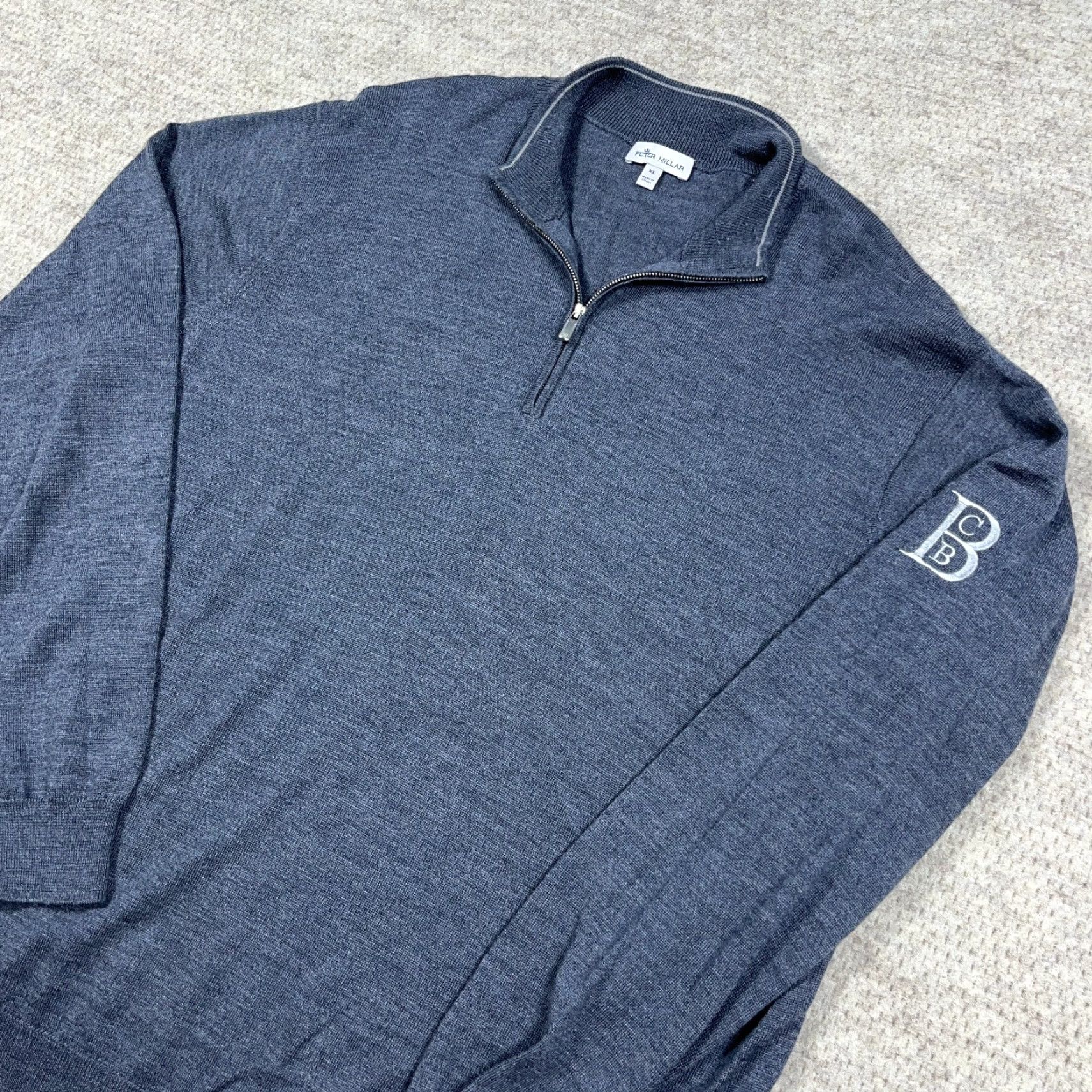 Peter Millar Peter Millar Sweater Men XL Gray Pullover Mock Neck Knit Wool Merino/Lyocell Casual, Travel, Business Sports - Regular Fit Size US XL / EU 56 / 4 - 4 Thumbnail