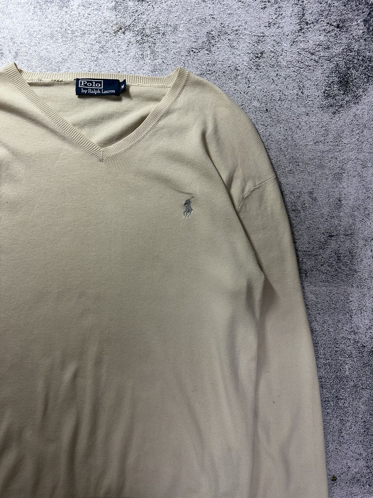 Polo Ralph Lauren Vintage Polo Ralph Lauren Sweater Beige Grey Logo Size US M / EU 48-50 / 2 - 3 Thumbnail