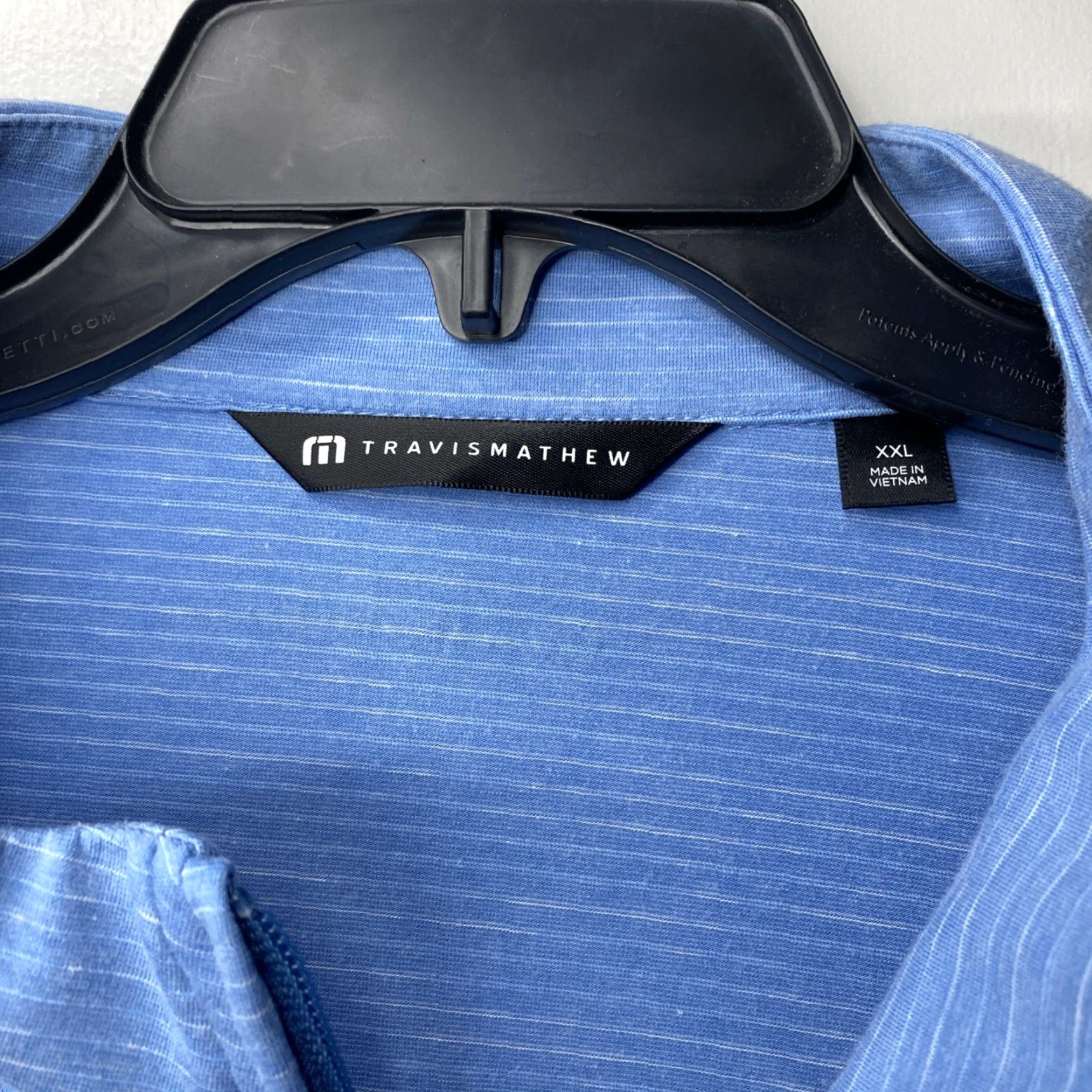 TravisMathew Travis Matthew Quarter Zip Mens 2XL Light Weight Golf Walking Blue Size US XXL / EU 58 / 5 - 2 Thumbnail