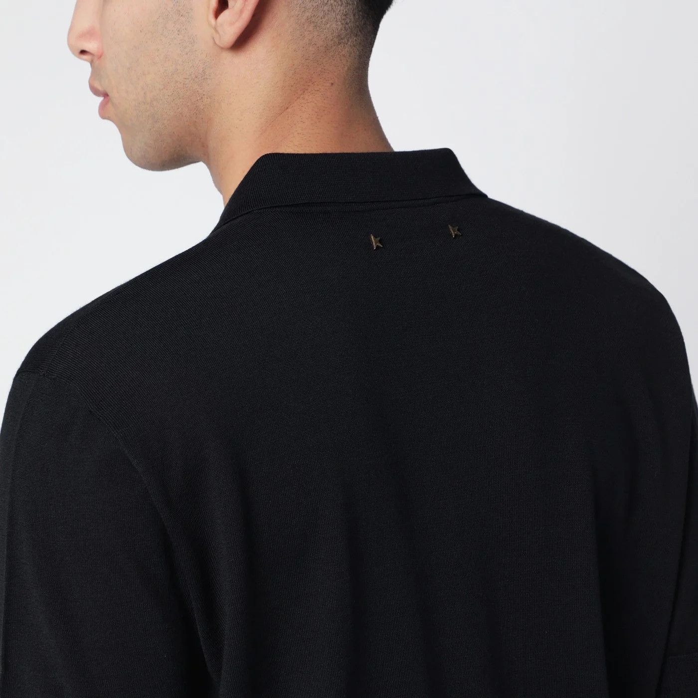 Golden Goose o1d2blof0426 Wool Polo Shirt in Black Size US S / EU 44-46 / 1 - 4 Thumbnail