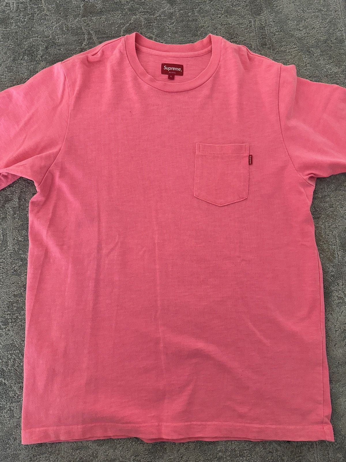 Supreme Supreme Pink Short Sleeve Tee Pocket Box Logo Size US L / EU 52-54 / 3 - 2 Thumbnail