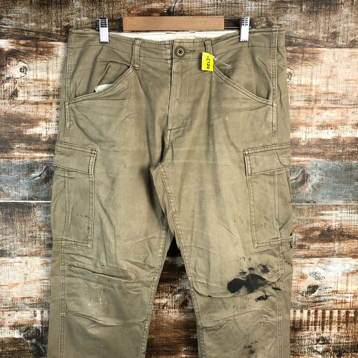 Japanese Brand DL Back Number Brown Cargo Multpocket Pants #C120 Size US 32 / EU 48 - 4 Thumbnail