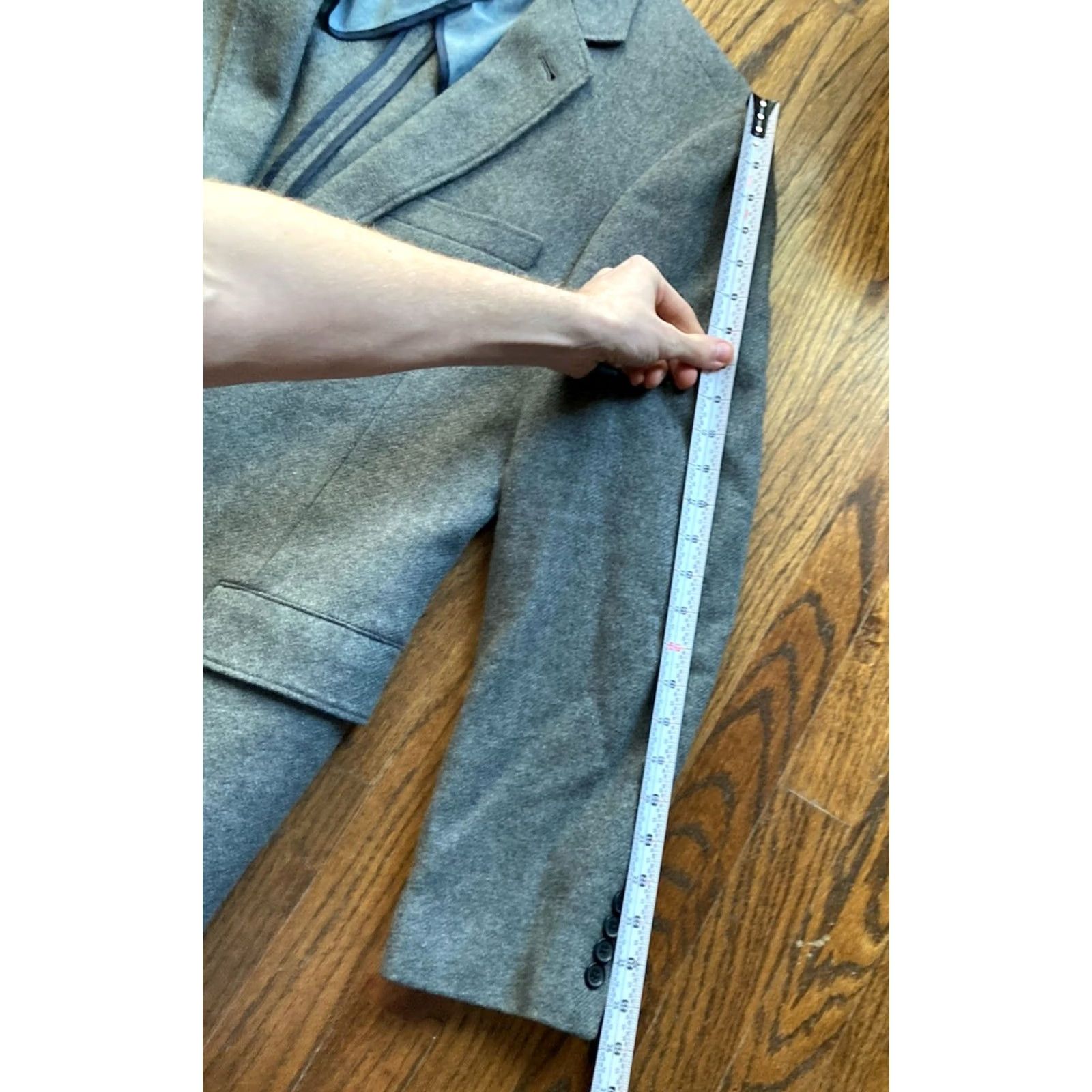 J.Crew J.CREW Blazer Mens Size 44R Gray Wool Blend Tweed Two Button Sport Coat Jacket Size 44R - 3 Thumbnail