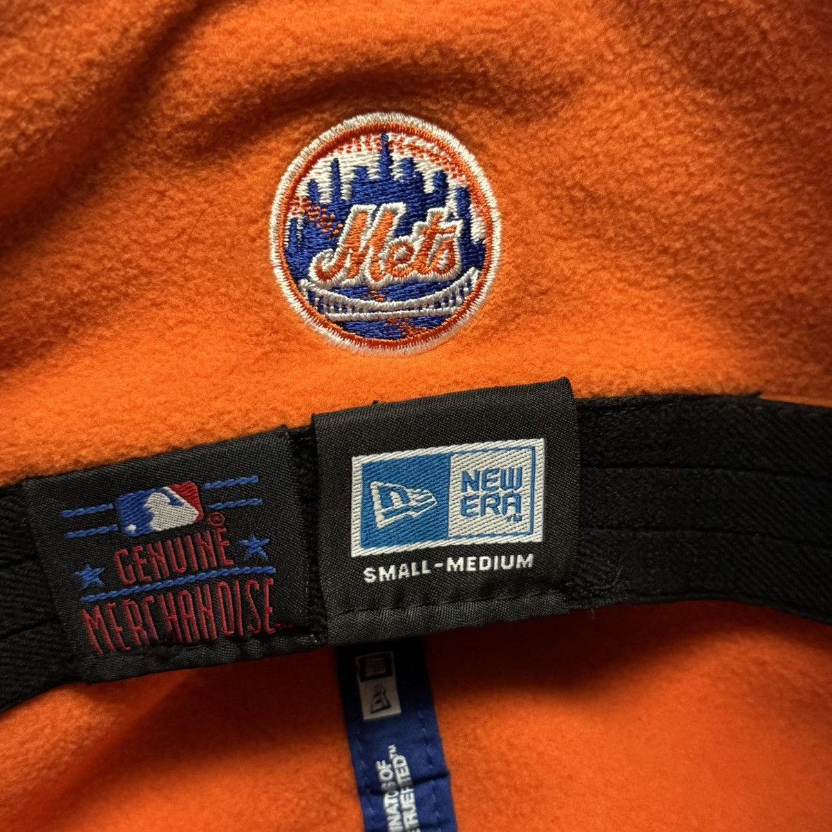 New Era RARE New Era NY Mets Fitted Hat W/ Flip Down Protector S/M Size ONE SIZE - 11 Thumbnail