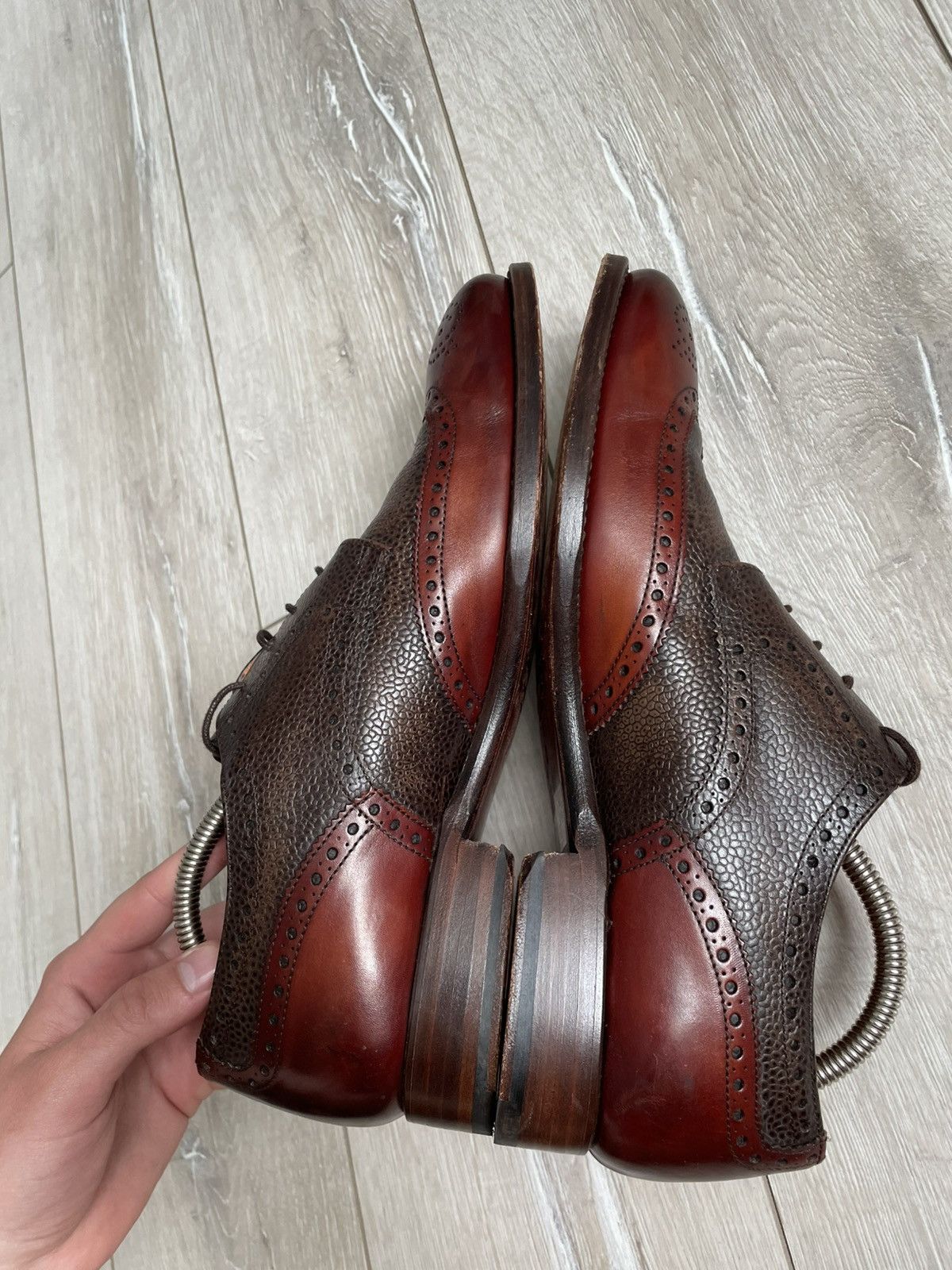 Designer × Leather × Vintage CORDWAINER WRIGHT ARCH PRESERVER BROWN LEATHER BROGUE Size US 9.5 / EU 42-43 - 4 Thumbnail