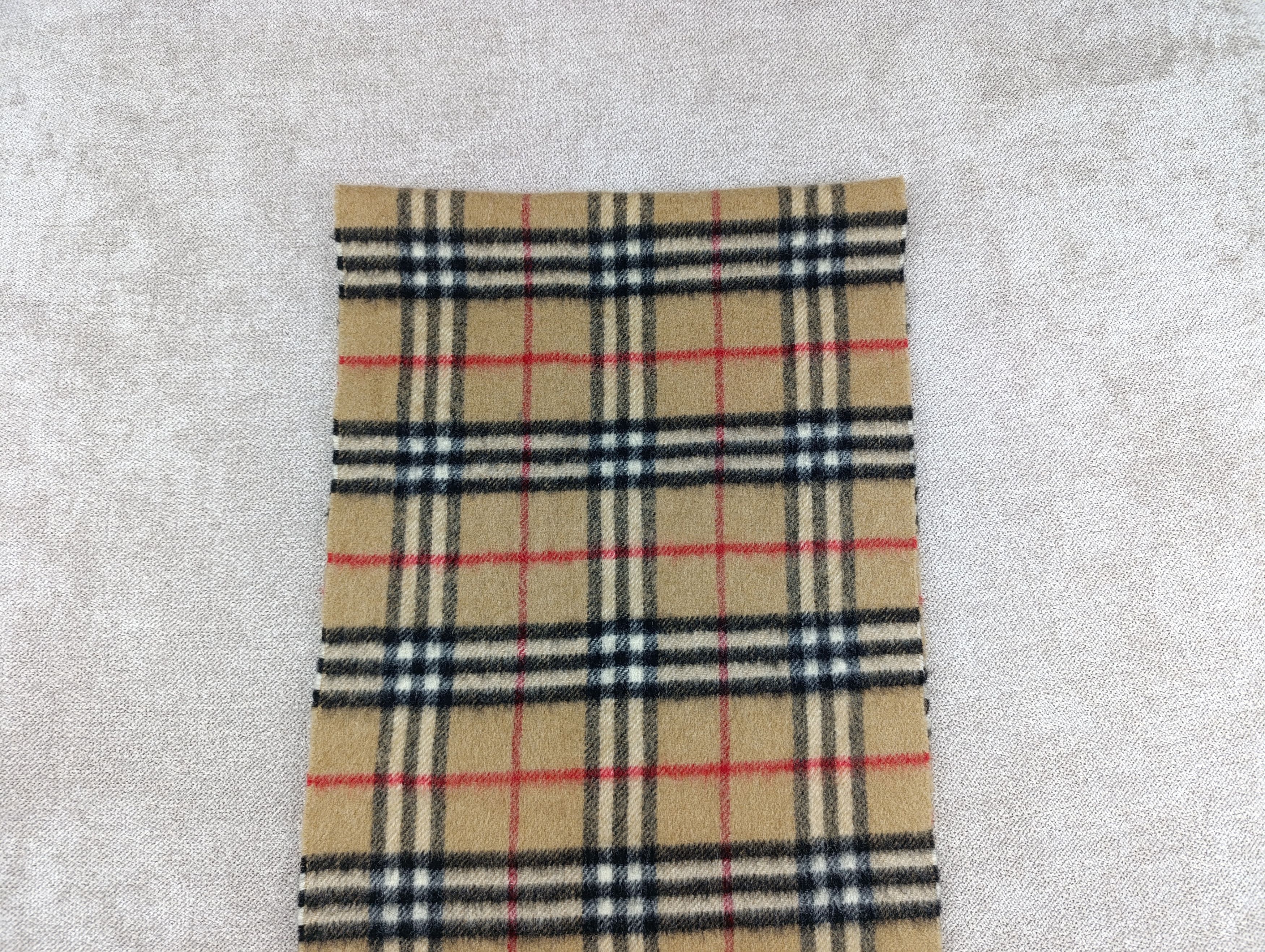 Burberry Burberrys Burberry Nova Check Vintage Wool \ Cashmere Scarf Size ONE SIZE - 9 Thumbnail