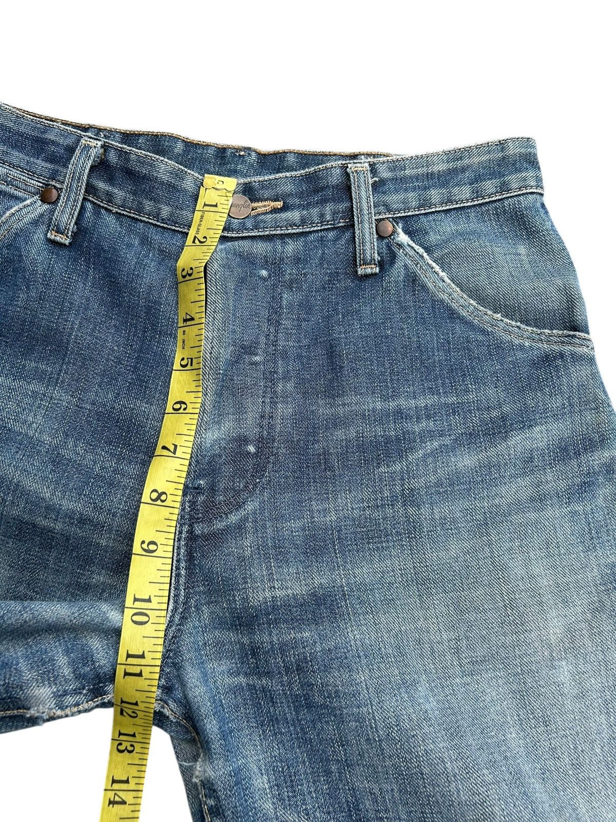 Kapital VINTAGE WRANGLER BLUE BELL SELVEDGE DISTRESSED DENIM JEANS Size US 31 - 17 Thumbnail