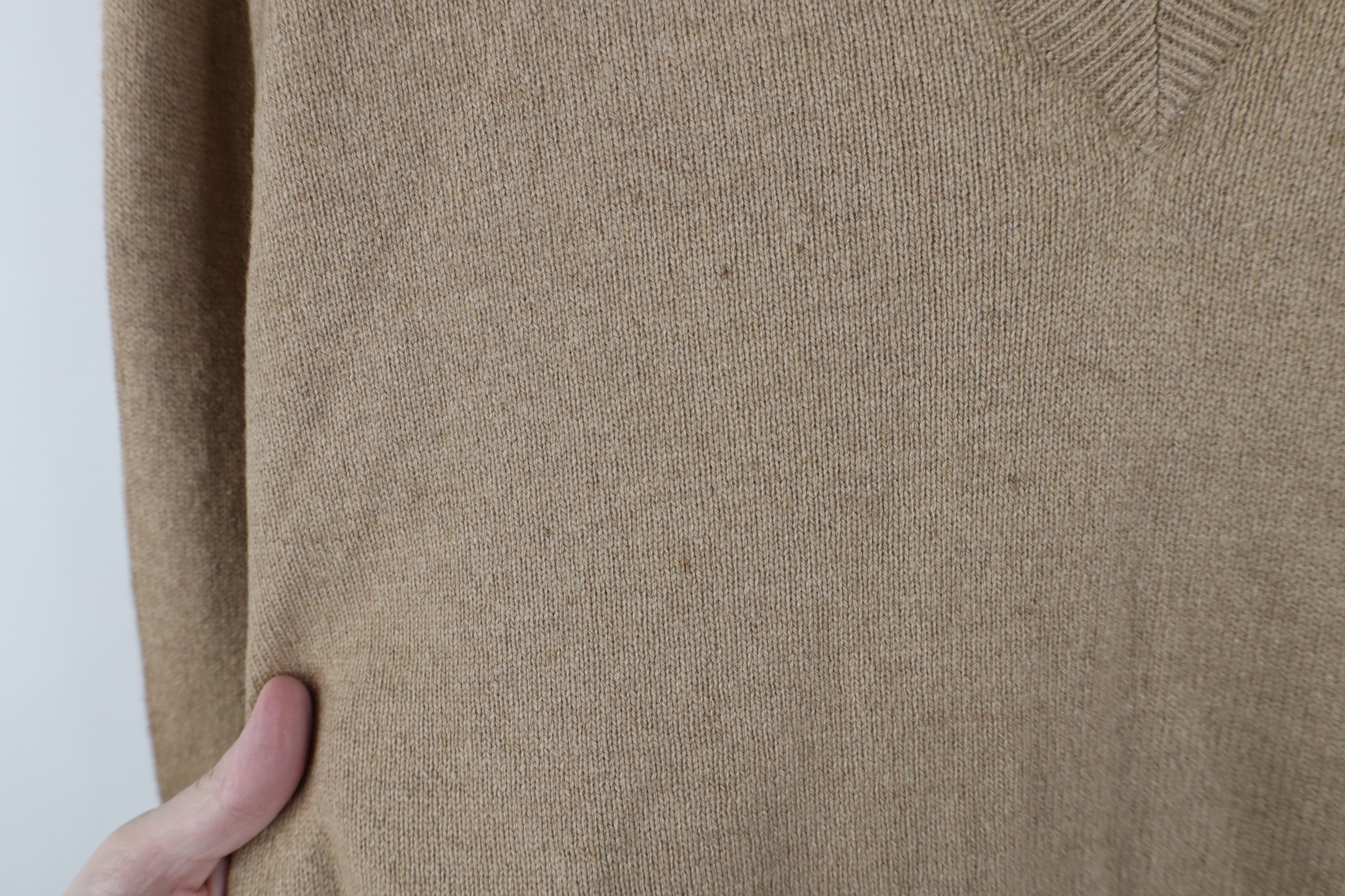 Vintage Vintage 90s Streetwear 2 Ply Cashmere Knit Sweater Beige Size US M / EU 48-50 / 2 - 5 Thumbnail
