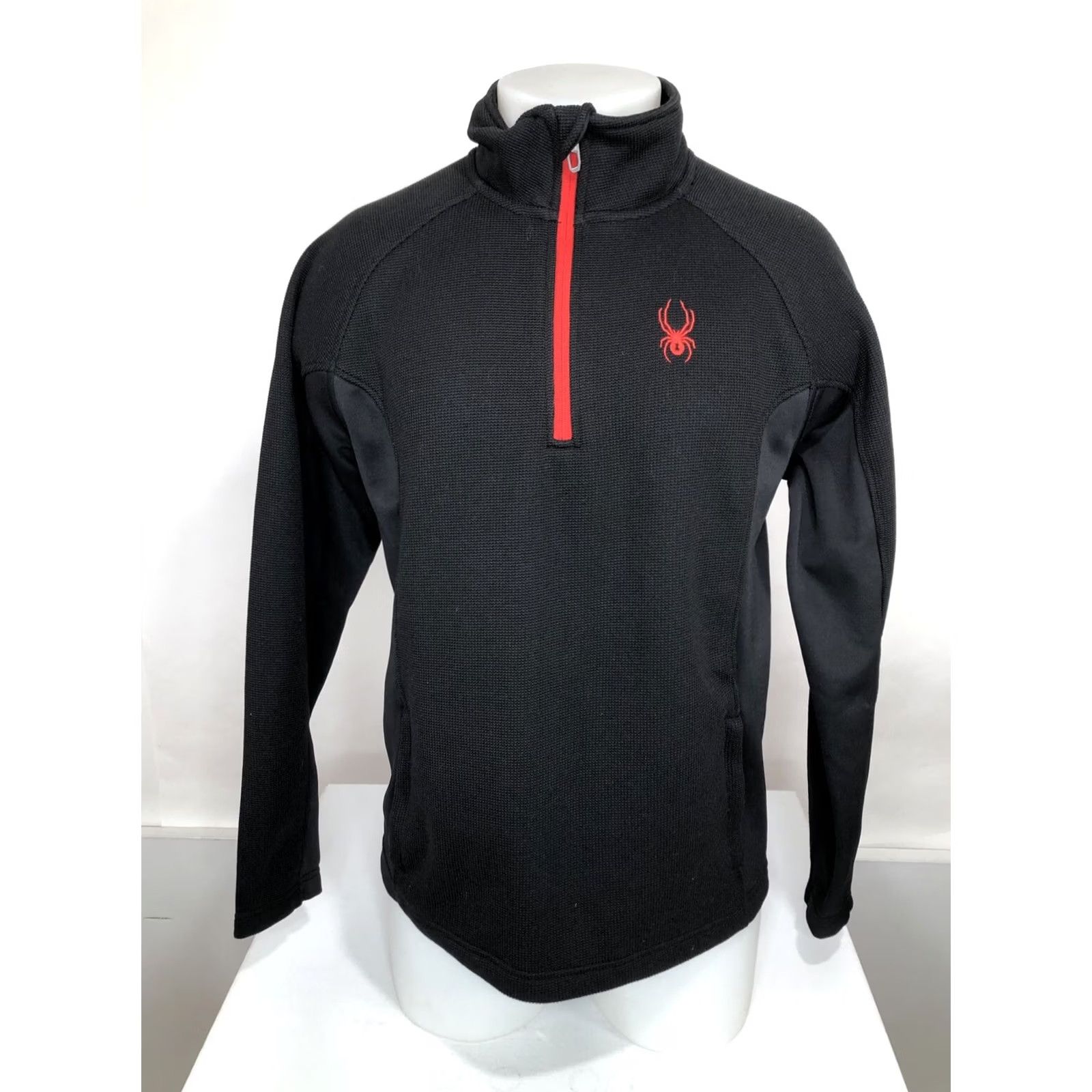 Spyder SPYDER Embroidered Md. Fleece Lined Sweater Jacket - EXCELLENT | Men | L | Black | Pullover Sweater Jacket | Ski Snowboard Theme Size US L / EU 52-54 / 3 - 2 Thumbnail