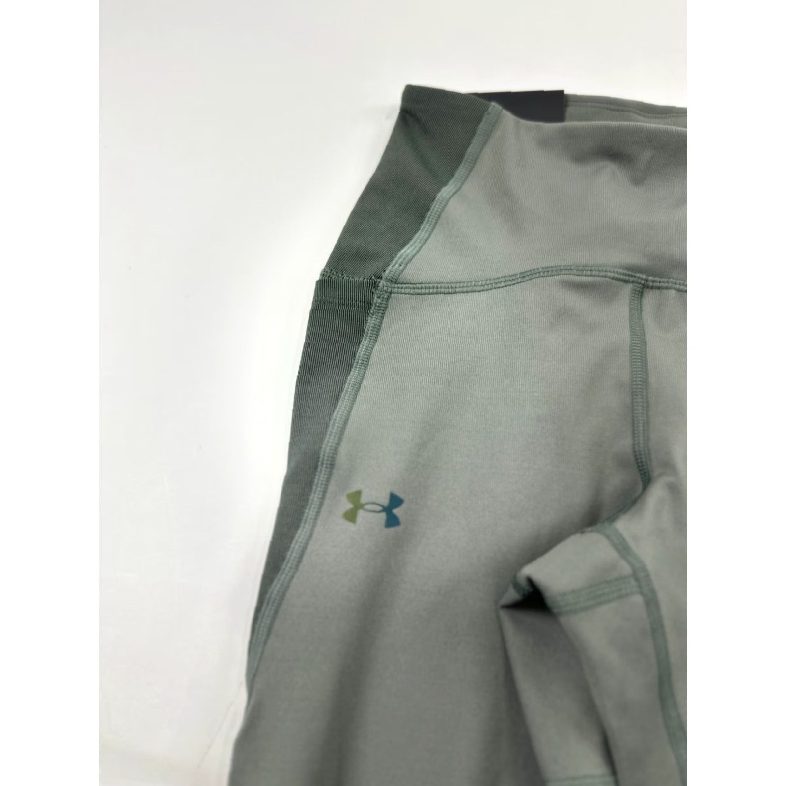 Under Armour Under Armour Legging Women XS Green Heatgear Stretch High Waisted High Rise Yoga Size 26" / US 2 / IT 38 - 4 Thumbnail