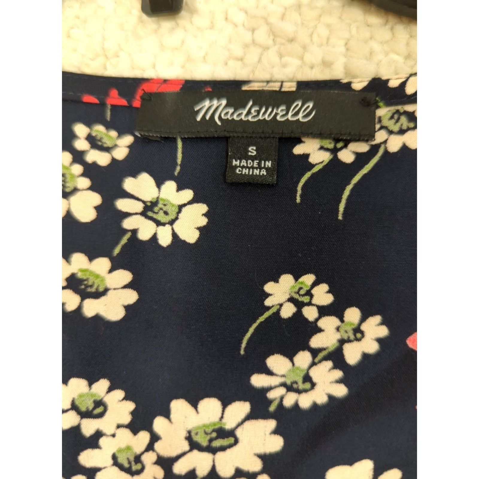 Madewell Madewell Women Tie-Front Top Shirt Size S Blue Hillside Daisies Short Sleeve Feminine Casual Size S / US 4 / IT 40 - 6 Thumbnail