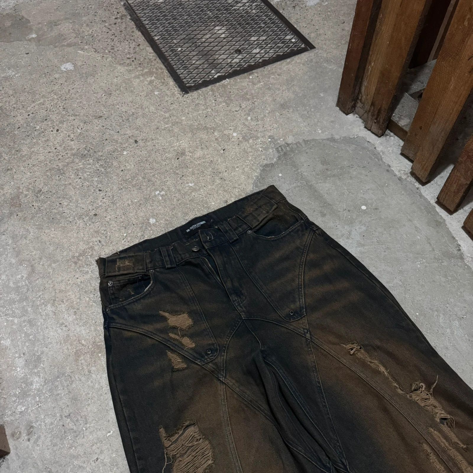 No Faith Studios No Faith studios dune wide leg jeans Size US 32 / EU 48 - 3 Thumbnail
