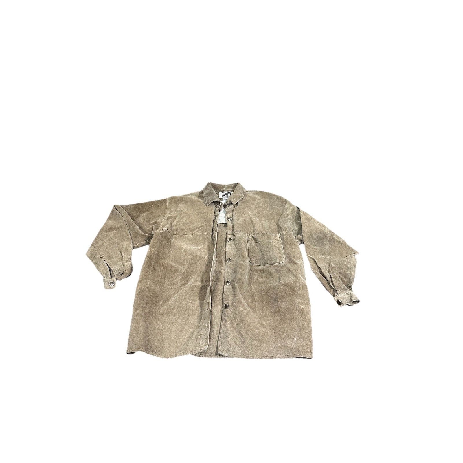 Vintage Vintage Wash And Wear W&W Suede Leather Overcoat Long Jacket Size US M / EU 48-50 / 2 - 1 Thumbnail