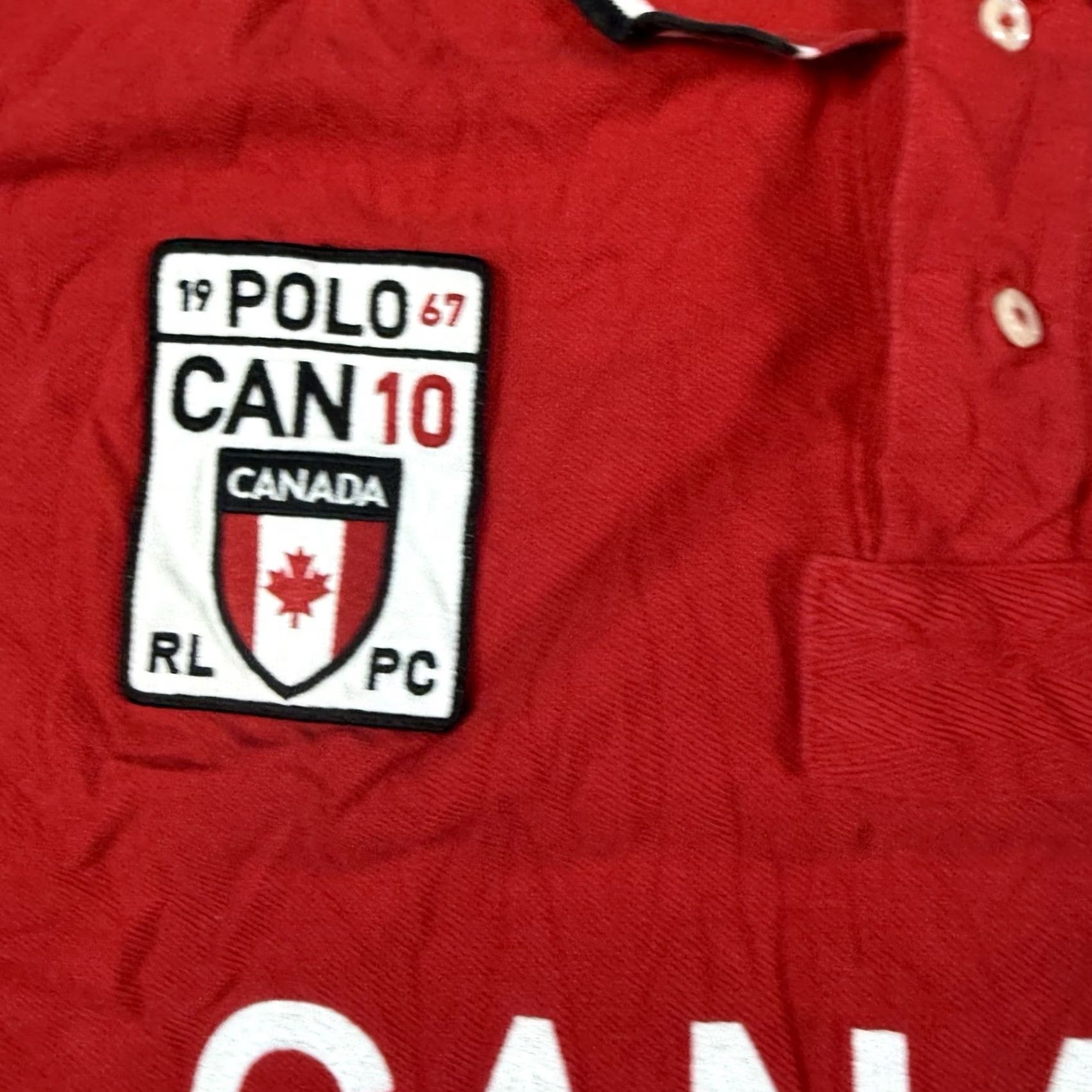Ralph Lauren Polo Ralph Lauren Shirt Mens XXL Red White Big Pony Canada Crest Polo #10 Polo Shirt Size US XXL / EU 58 / 5 - 4 Thumbnail