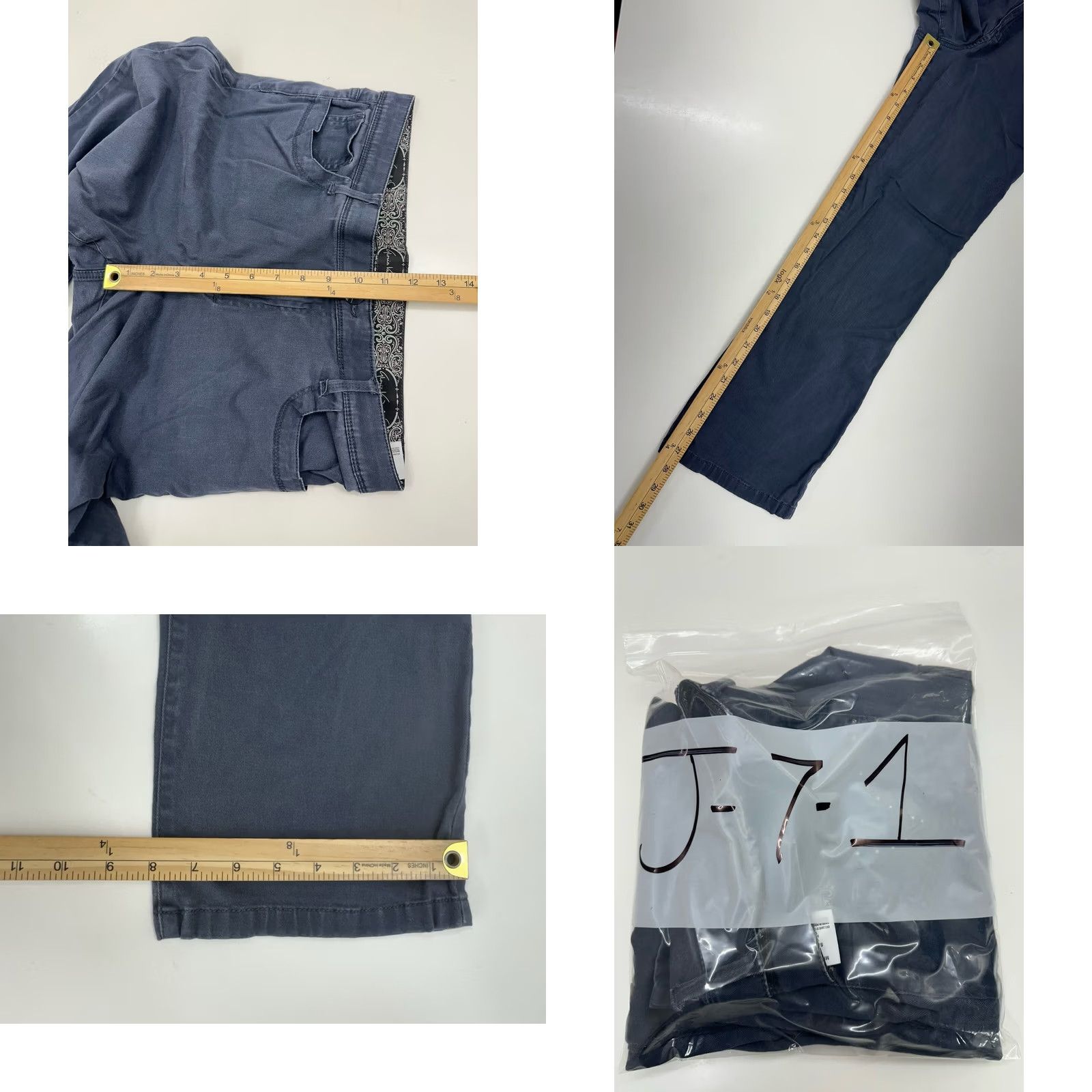 Gloria Vanderbilt Gloria Vanderbilt Womens Jeans Size 14 Denim Kahki Dress Pants Blue Stretch Regular Straight Pocket Zipper Button 27.5in Inseam Womens Size 36" / US 14 / IT 50 - 8 Thumbnail