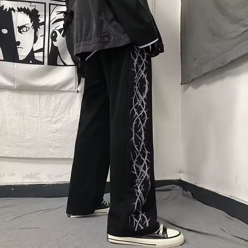 Designer × Japanese Brand Punk Loose Harajuku Gothic Hip Hop Sweatpants Trousers Size US 30 / EU 46 - 6 Thumbnail