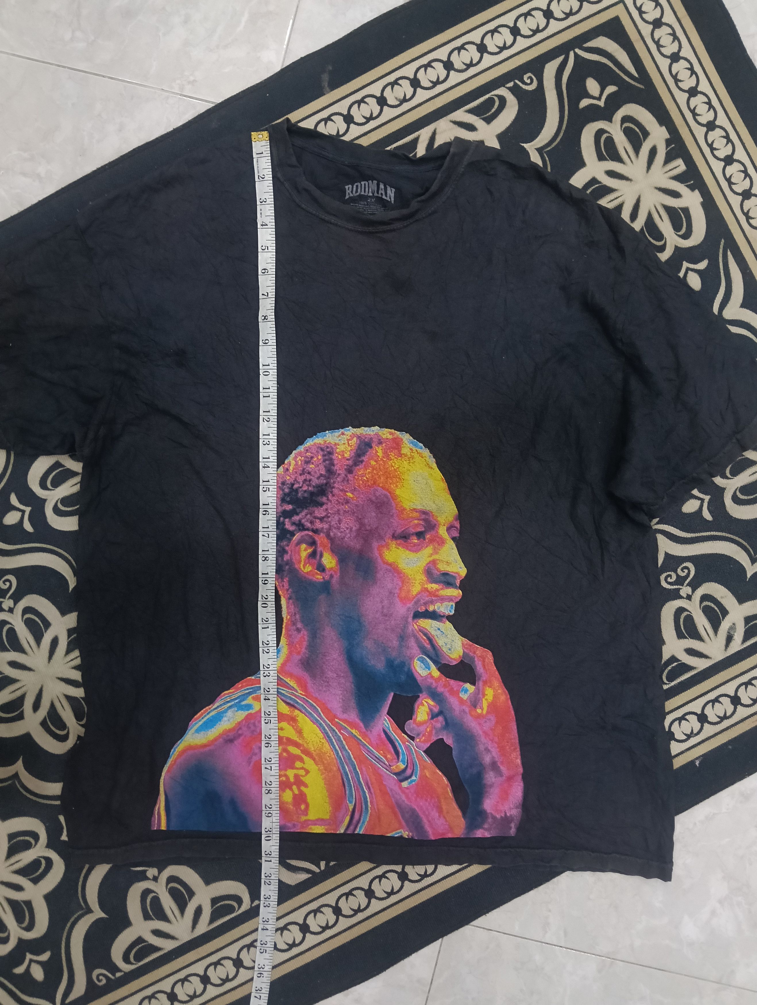 Vintage Y2K Dennis Rodman Tee Size US XL / EU 56 / 4 - 6 Thumbnail