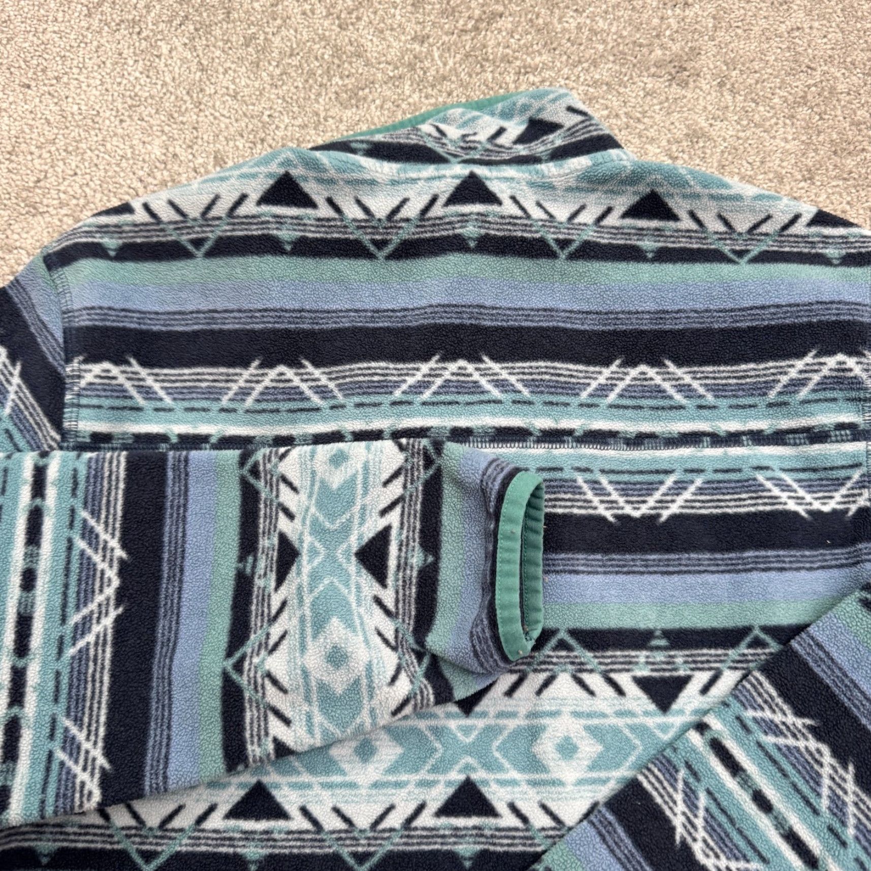 Eddie Bauer Eddie Bauer Jacket Mens Small Blue Aztec 1/4 Snap Fleece Outdoor Size US S / EU 44-46 / 1 - 4 Thumbnail