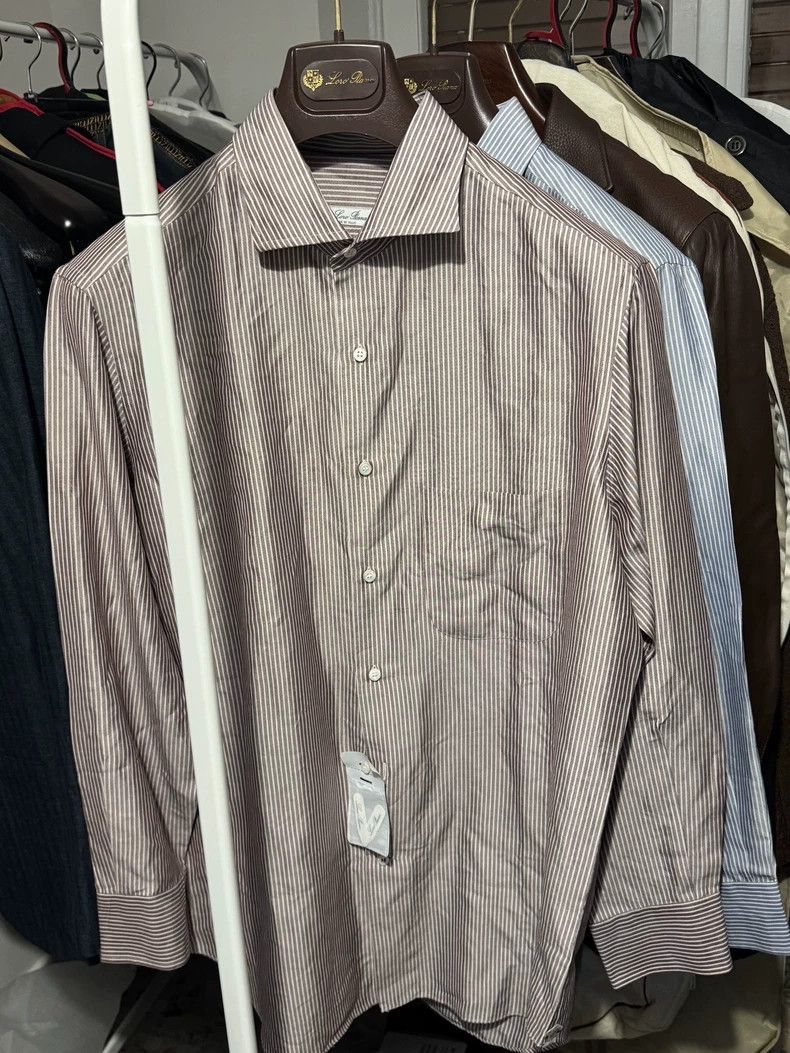 Loro Piana Silk Striped Button-Up Shirt-