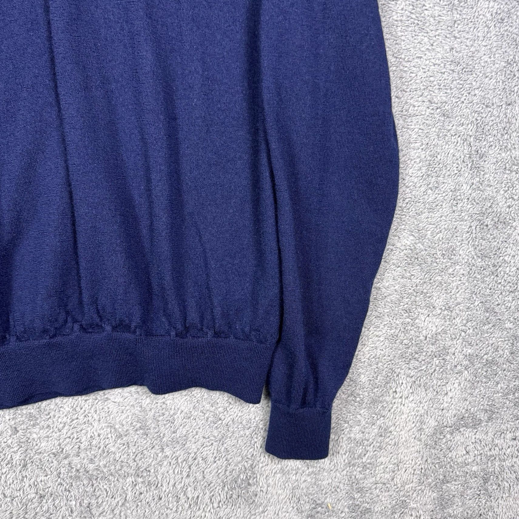 CO Collars & Co Sweater Mens XL 100% Australian Merino Wool Collared Pullover Knit Blue Wool Knit Pullover Classic Mens XL Size US XL / EU 56 / 4 - 2 Thumbnail