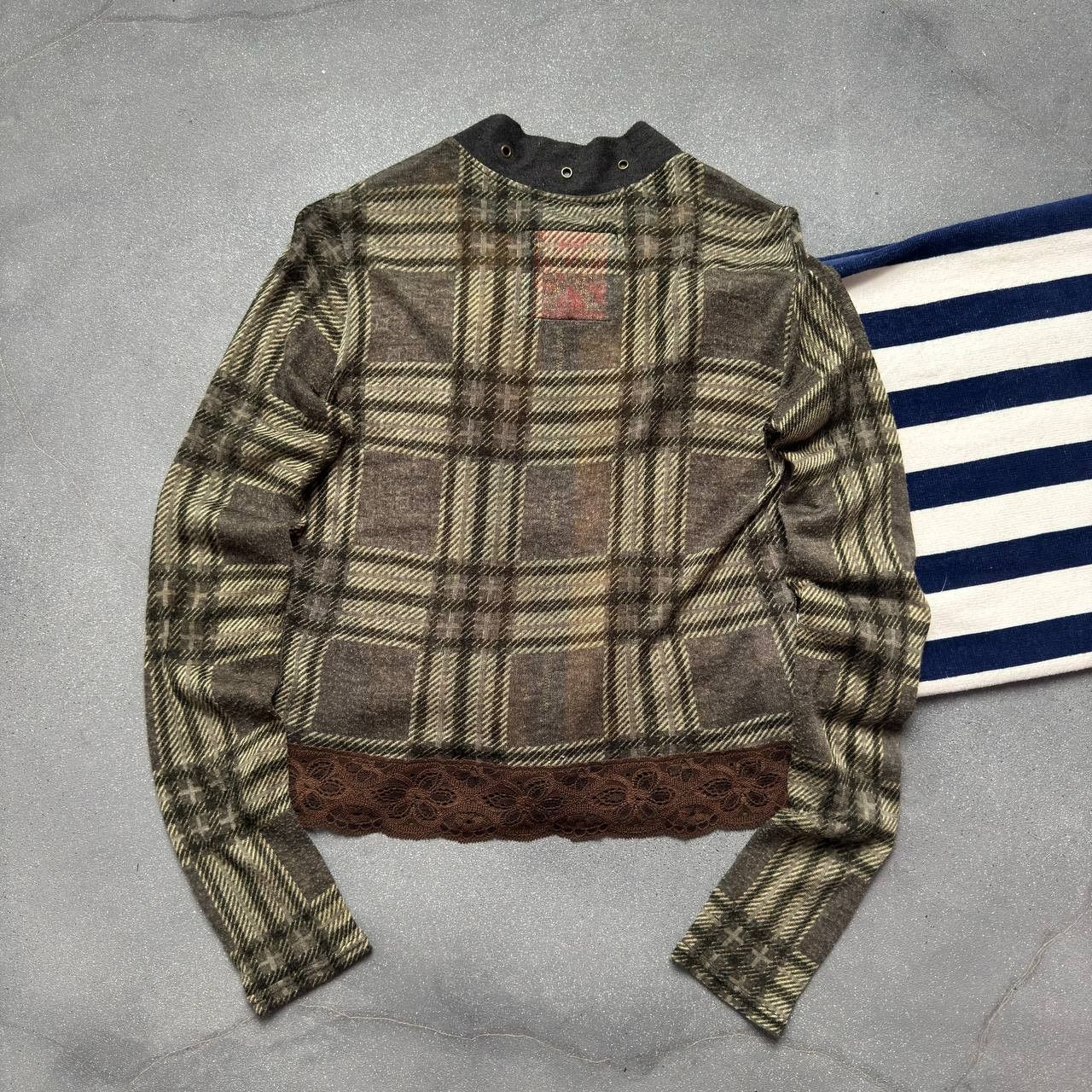 Japanese Brand × Vintage Vintage Asymmetrical Patchwork Zip Jacket Size M / US 6-8 / IT 42-44 - 7 Thumbnail