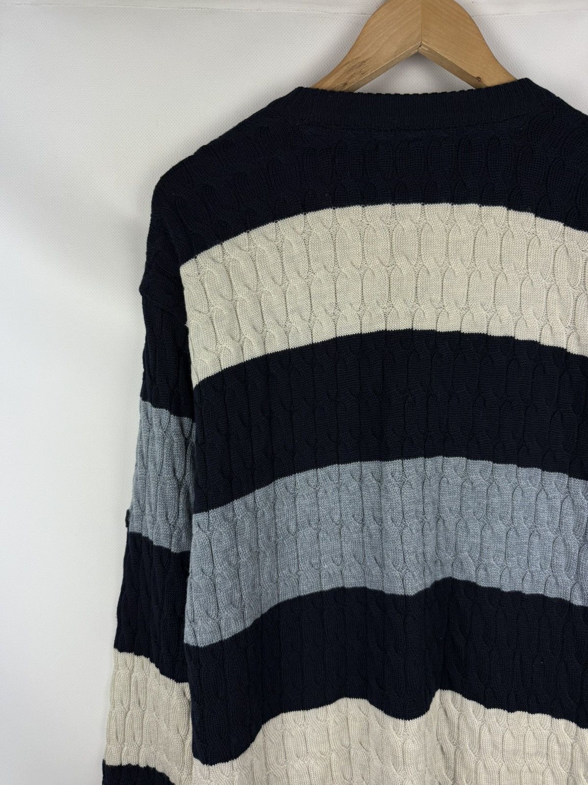 Paul & Shark Paul & Shark Wool Cable Knit Crewneck Heavy Sweater Pullover Size US L / EU 52-54 / 3 - 17 Thumbnail