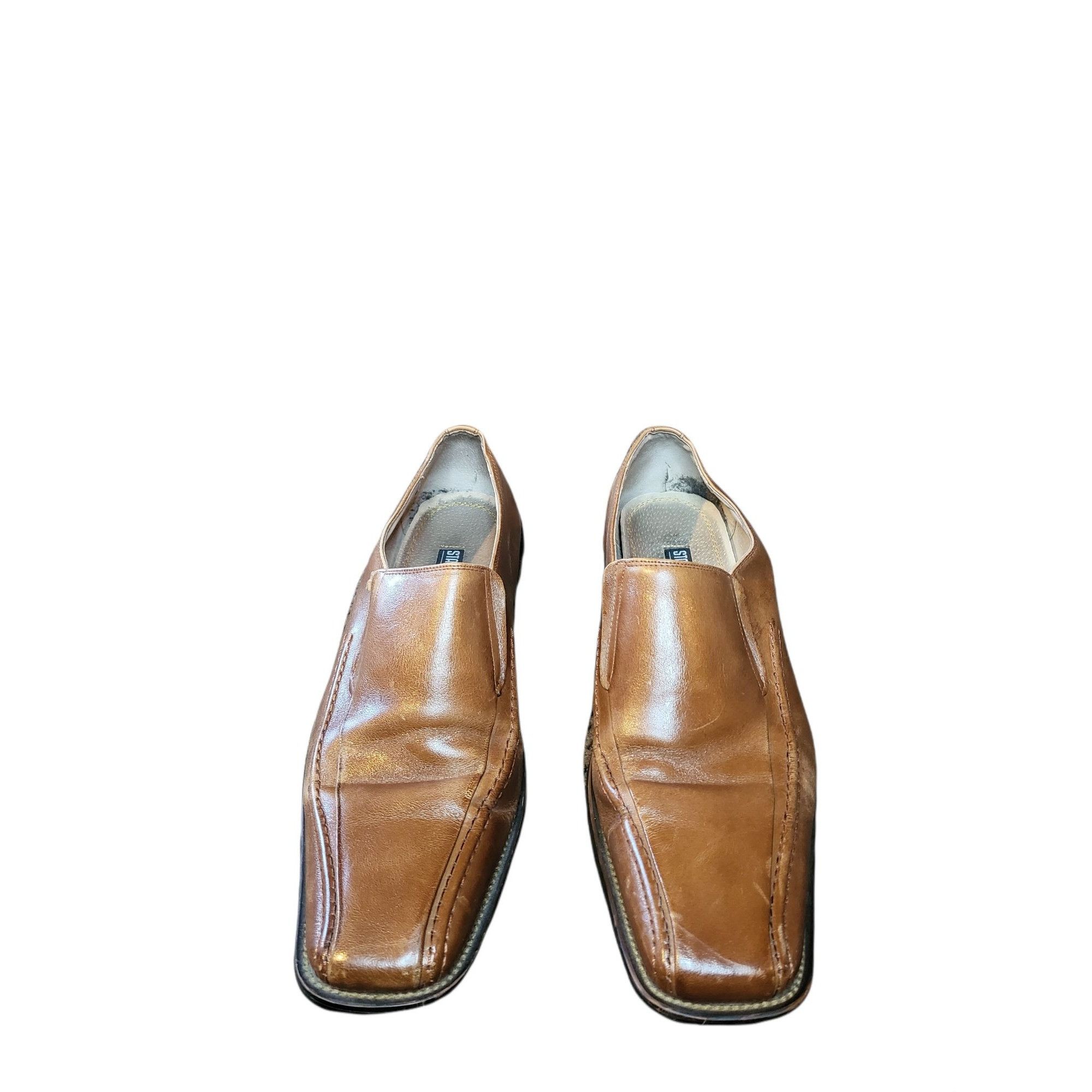 Stacy Adams Stacy Adams Hillman Loafers Sz 12M Bike Toe Cognac Brown Wor Size US 12 / EU 45 - 1 Thumbnail