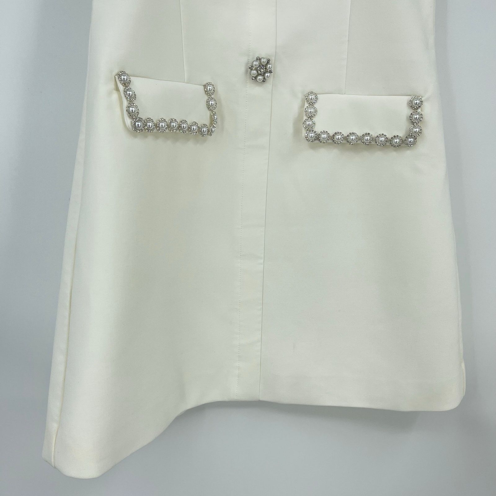 LIKELY LIKELY | Sergio Dress White Crystal Pearl Embellished Mini 6 Size M / US 6-8 / IT 42-44 - 6 Thumbnail