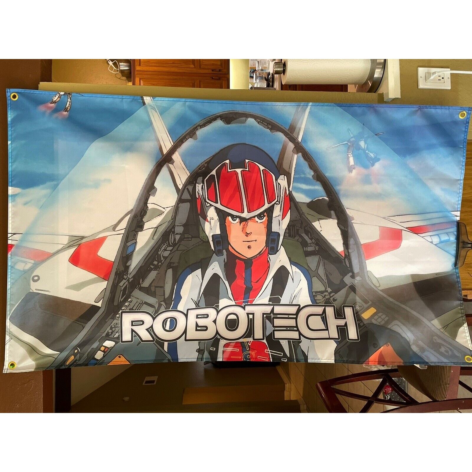 Other ROBOTECH / MACROSS SAGA 5ft Flag RICK HUNTER VERITECH Poster Size ONE SIZE - 1 Thumbnail