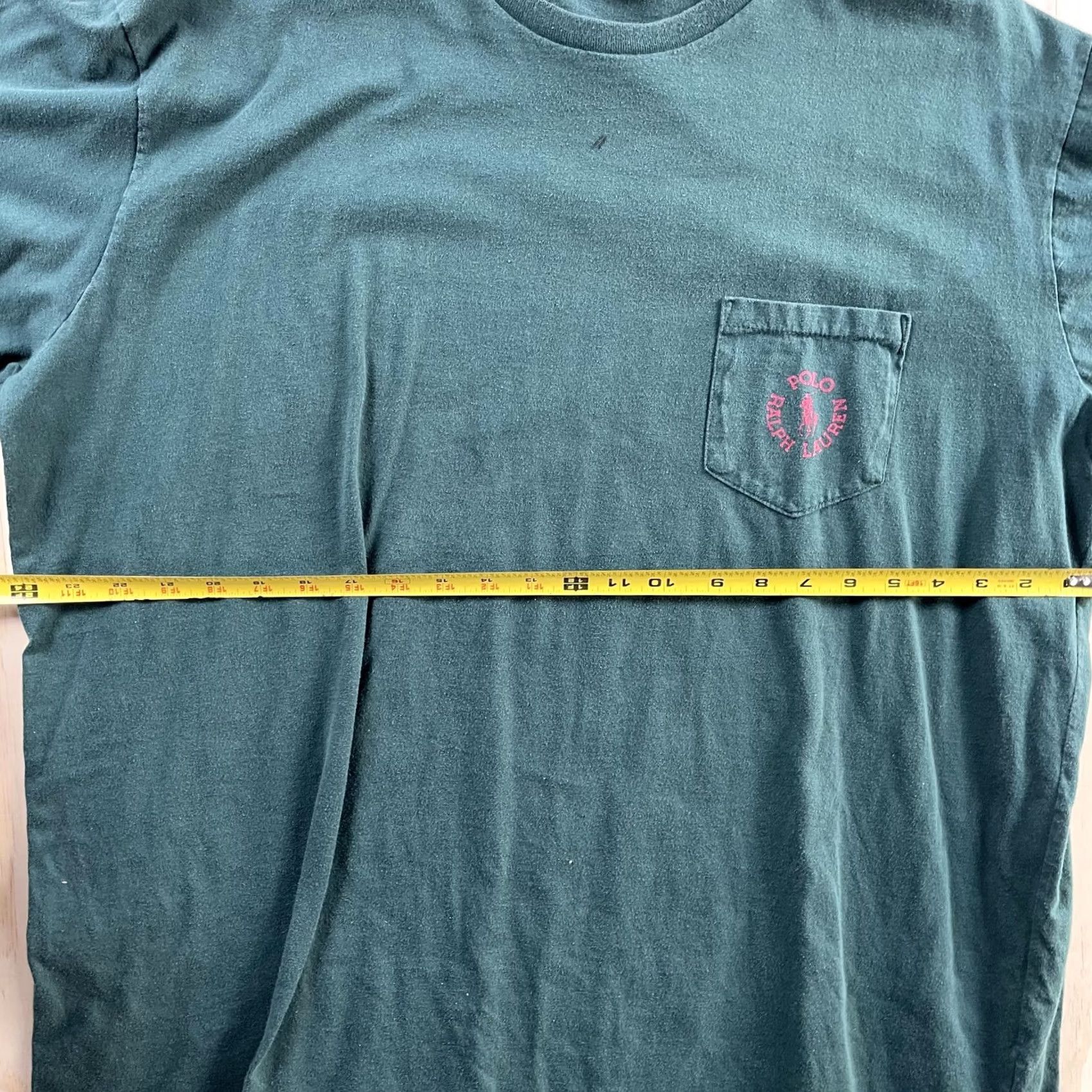 Polo Ralph Lauren VINTAGE Polo Ralph Lauren Shirt Mens XL Green Crew Pocket Tee T Shirt Made USA Size US XL / EU 56 / 4 - 4 Thumbnail