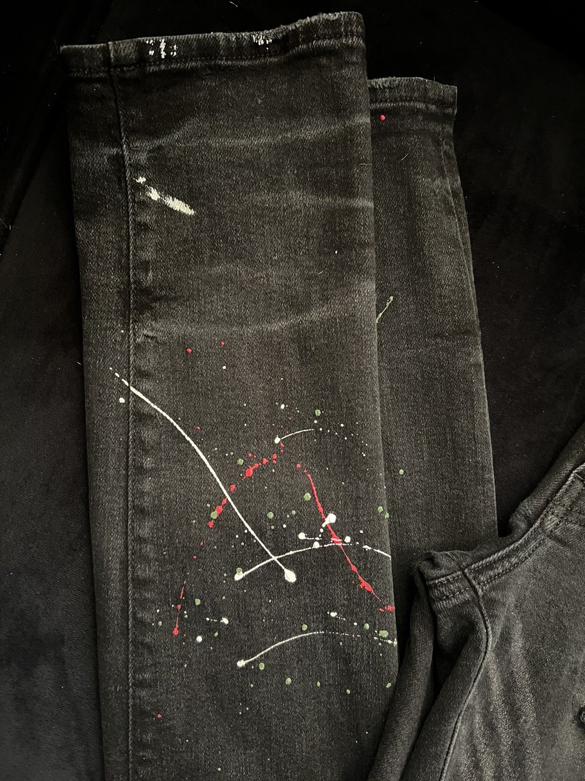 Amiri Amiri Bird Art Patch, Paint Splatter Denim Size US 34 / EU 50 - 12 Thumbnail