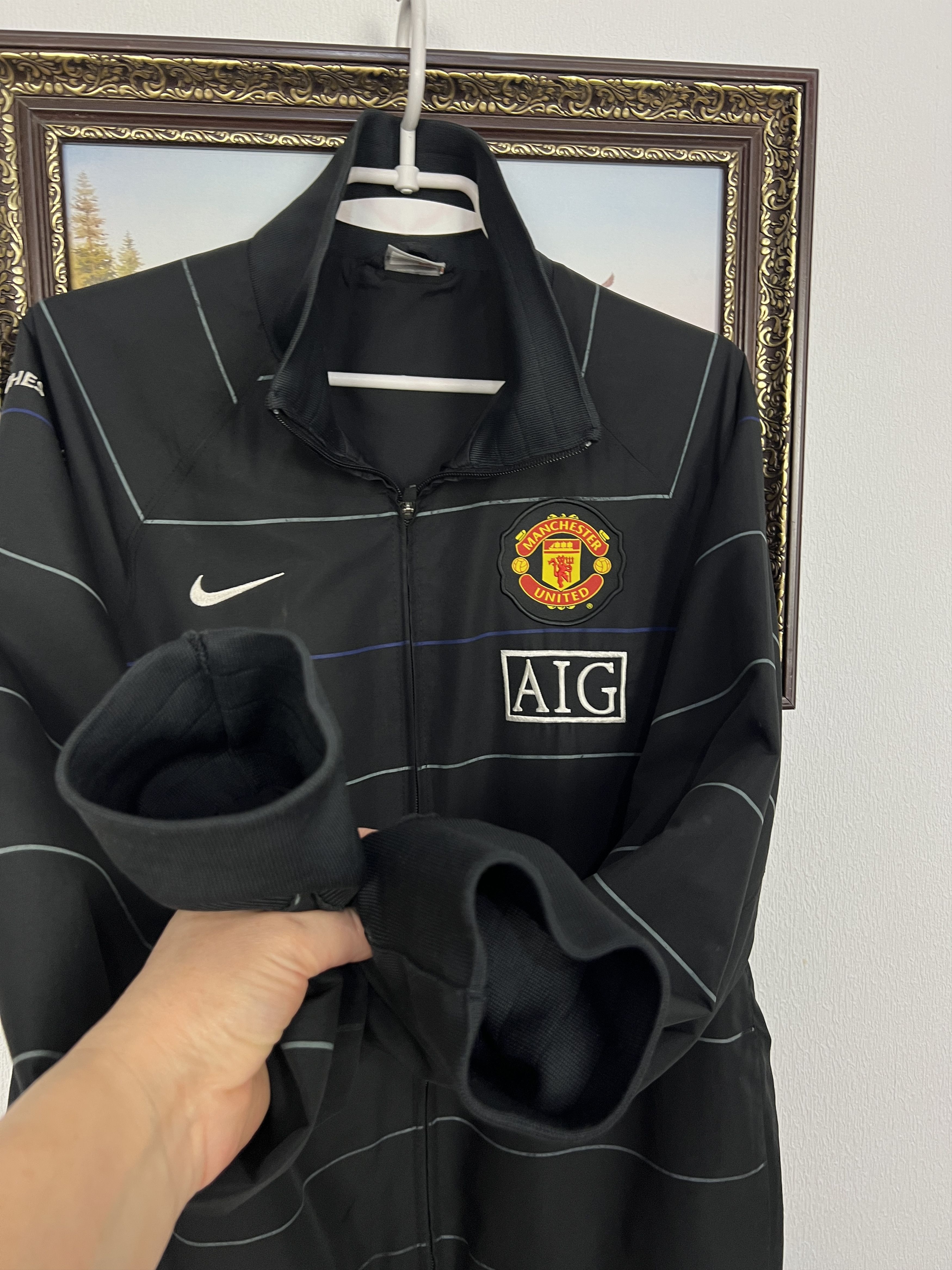 Nike AIG Manchester United Football Jacket Soccer Track Top Size US L / EU 52-54 / 3 - 6 Thumbnail