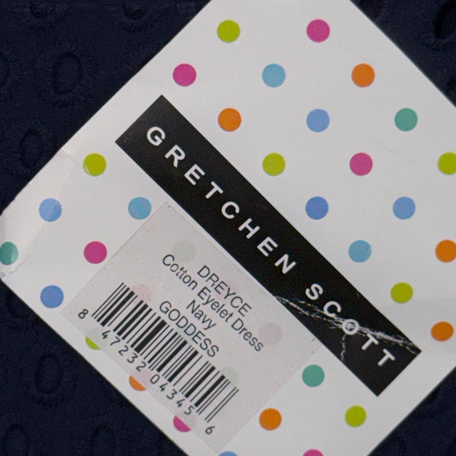 Other Gretchen Scott Navy Eyelet Dress Size Goddess NWT Size ONE SIZE - 5 Thumbnail