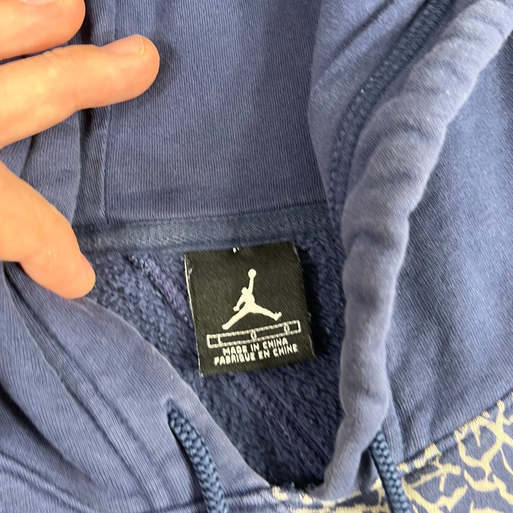 Jordan Brand Jordan Hoodie Mens L Blue Pullover Sweatshirt Long Sleeve Nike Jordan Athletic Hooded Pockets Zipper Logo Size US L / EU 52-54 / 3 - 5 Thumbnail