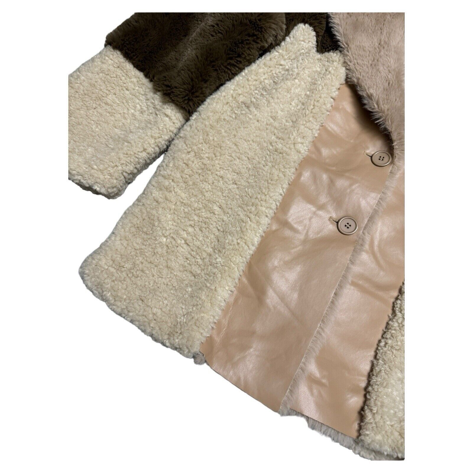 Steve Madden STEVE MADDEN Faux Fur Fleece Comfy Designer Womens Coat Size L / US 10 / IT 46 - 4 Thumbnail